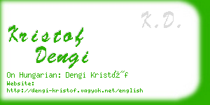 kristof dengi business card